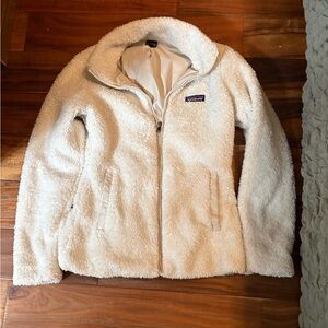 Patagonia Sherpa Fleece Jacket | Women’s XS | Full Zip | Cream
